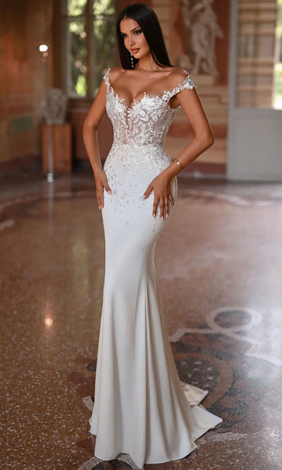 Alyce Paris 7026 - Illusion Corset Embroidered Fitted Gown Formal Gowns
