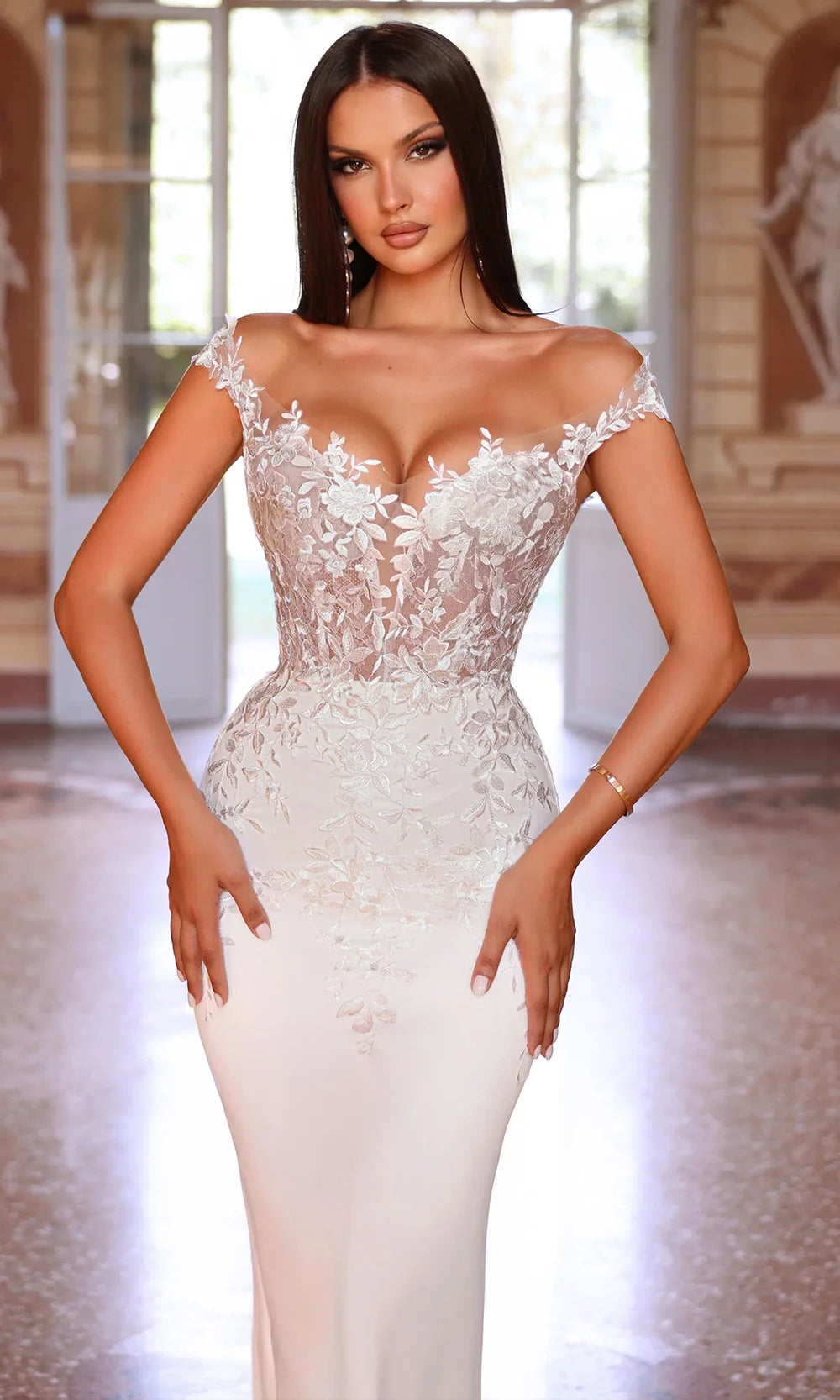 Alyce Paris 7026 - Illusion Corset Embroidered Fitted Gown Formal Gowns