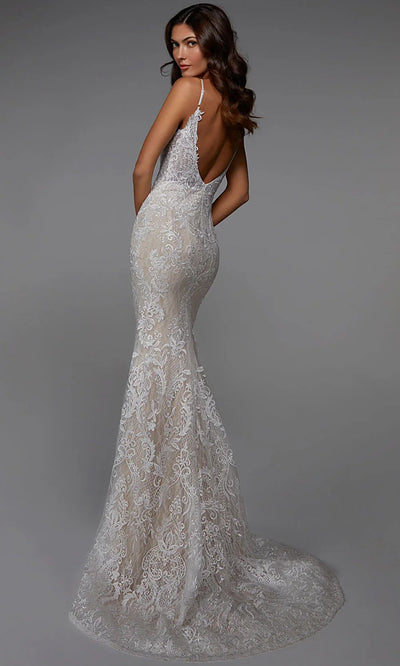 Alyce Paris 7028 - Lace Ornate V-Back Bridal Gown Wedding Dresses