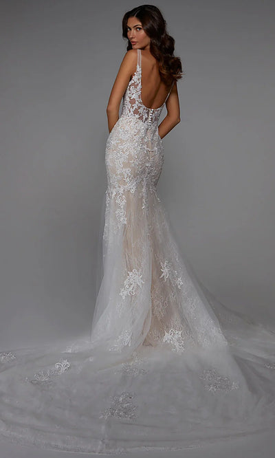 Alyce Paris 7029 - Embroidered Lace Scoop Back Dress Wedding Dresses