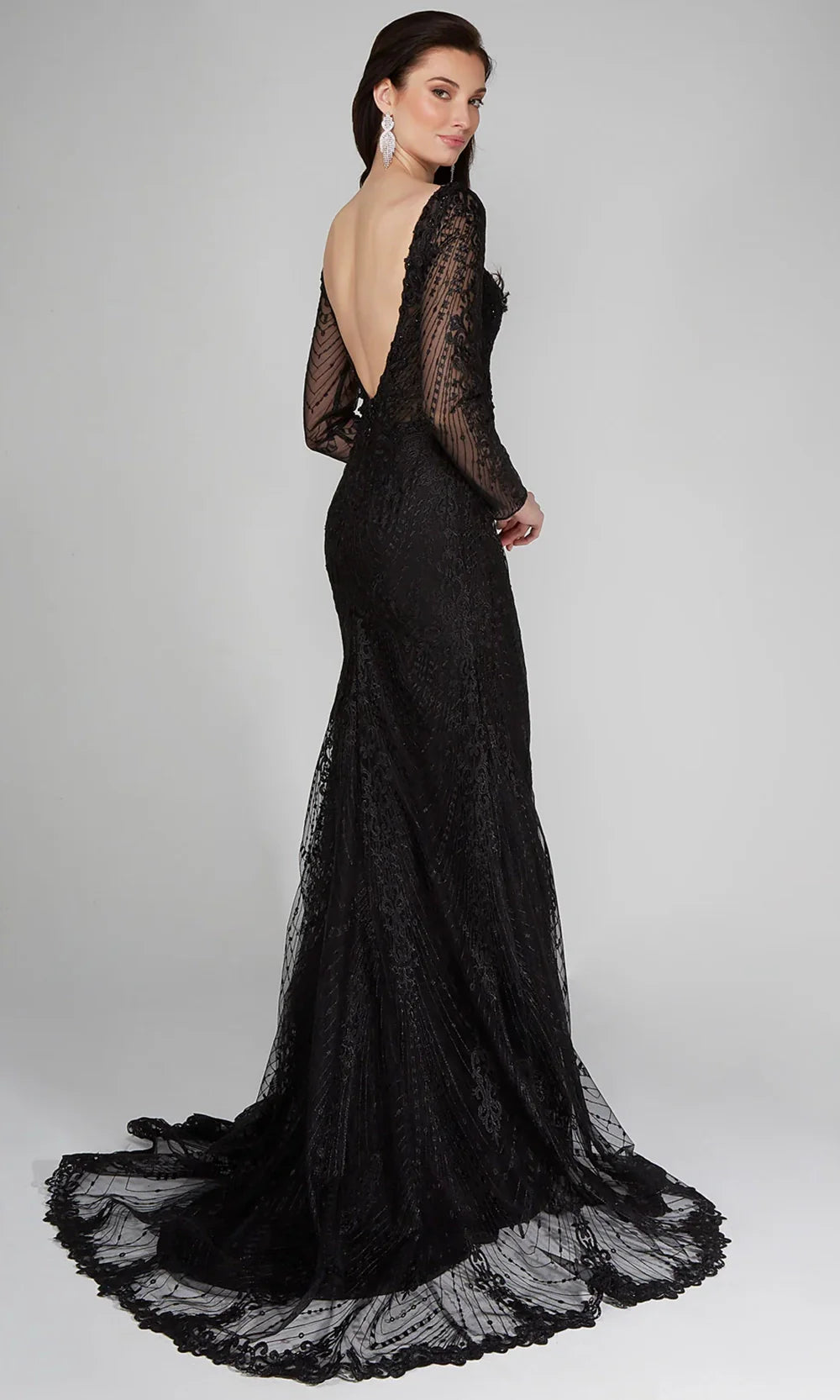 Alyce Paris 7030 - Embroidered Open Back Sheath Dress Mother of the Bride Dresses
