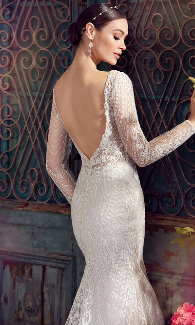 Alyce Paris 7030 - Embroidered Open Back Sheath Dress Mother of the Bride Dresses