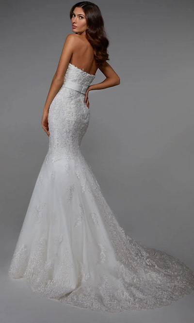Alyce Paris 7032 - Lace Embellished Tulle Bridal Gown Wedding Dresses