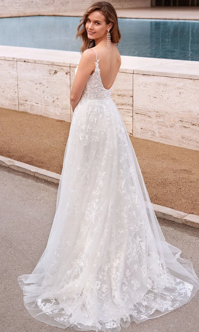Alyce Paris 7036 - Embroidered Tulle Beaded Waist Bridal Dress Wedding Dresses