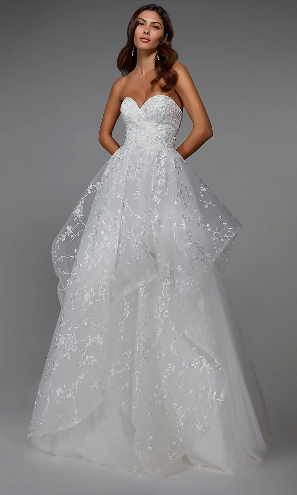 Alyce Paris 7041 - Sweetheart Neck Embroidered Ballgown Wedding Dresses