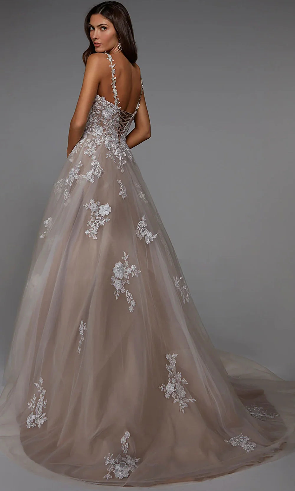 Alyce Paris 7043 - Sweetheart Lace-Up Back Tulle Gown Ball Gowns