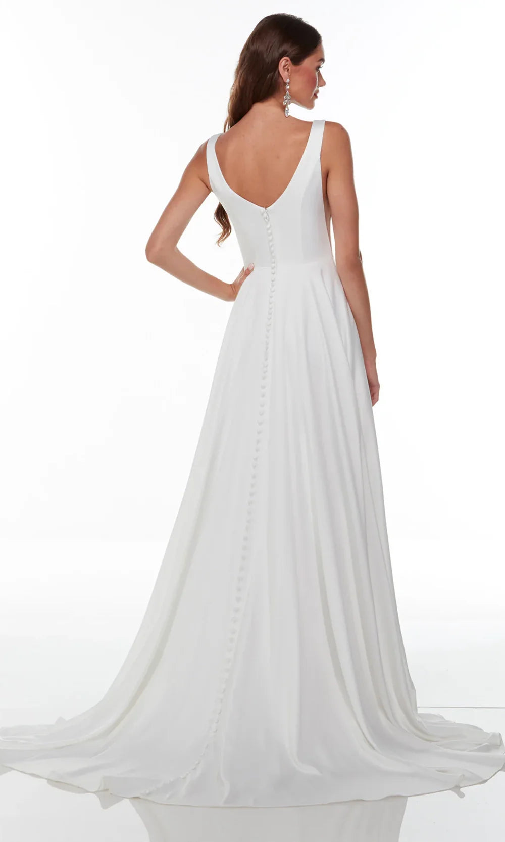 Alyce Paris 7053 - Button Back Sleeveless Gown with Pockets Wedding Dresses