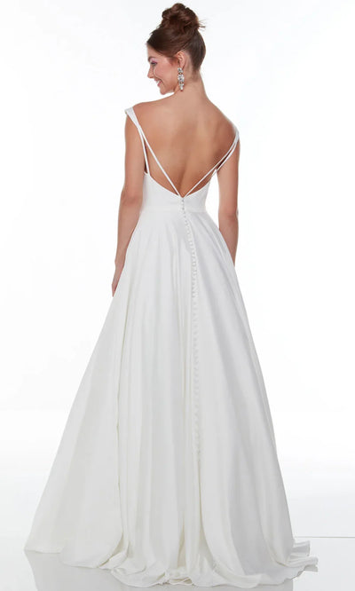 Alyce Paris 7054 - Bateau Neck Classic Wedding Gown Wedding Dresses
