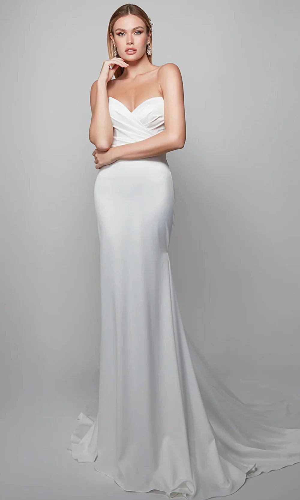 Alyce Paris 7056 - Strapless Ruched Bridal Dress Wedding Dresses