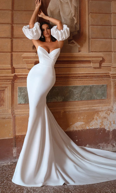 Alyce Paris 7056 - Strapless Ruched Bridal Dress Wedding Dresses
