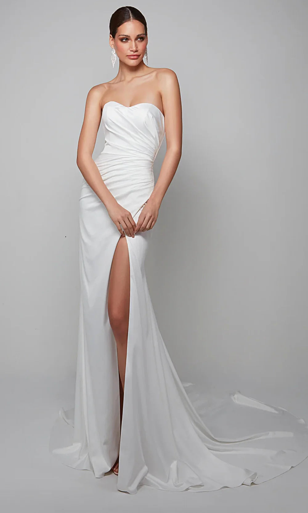 Alyce Paris 7137 - Embellished Sheer Bell Sleeve Bridal Gown Wedding Dresses