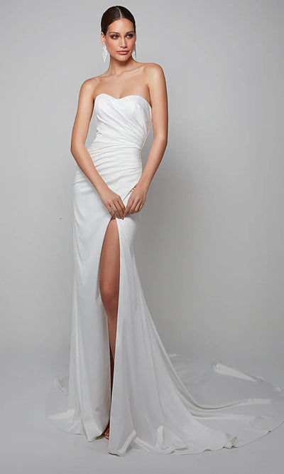 Alyce Paris 7137 - Embellished Sheer Bell Sleeve Bridal Gown Wedding Dresses