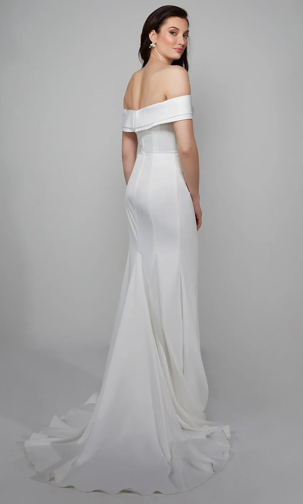 Alyce Paris 7058 - Ruched Fitted Gown with Train Wedding Dresses