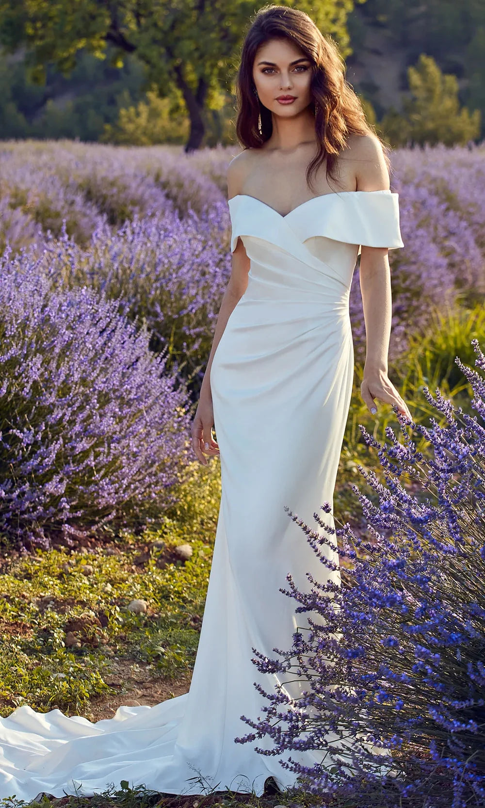 Alyce Paris 7059 - Ruched Satin Fitted Bridal Gown Wedding Dresses
