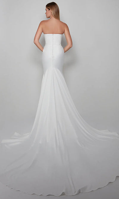 Alyce Paris 7060 - Minimalist Straight Neckline Gown Wedding Dresses