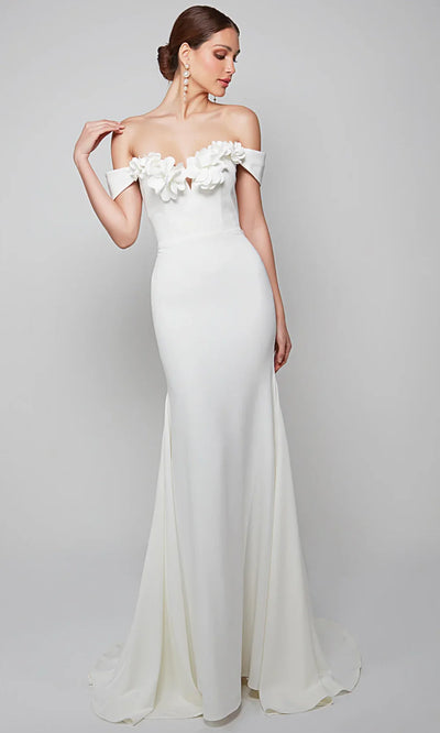 Alyce Paris 7062 - Fitted 3D Floral Sweetheart Gown Wedding Dresses
