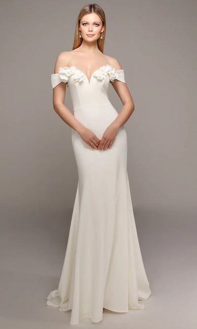 Alyce Paris 7062 - Fitted 3D Floral Sweetheart Gown Wedding Dresses