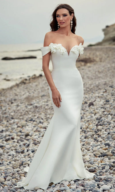 Alyce Paris 7062 - Fitted 3D Floral Sweetheart Gown Wedding Dresses