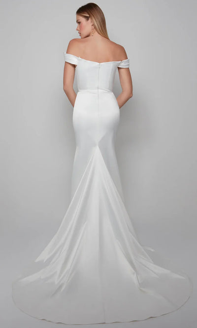 Alyce Paris 7064 - Ruched Waist Duchess Satin Gown Wedding Dresses