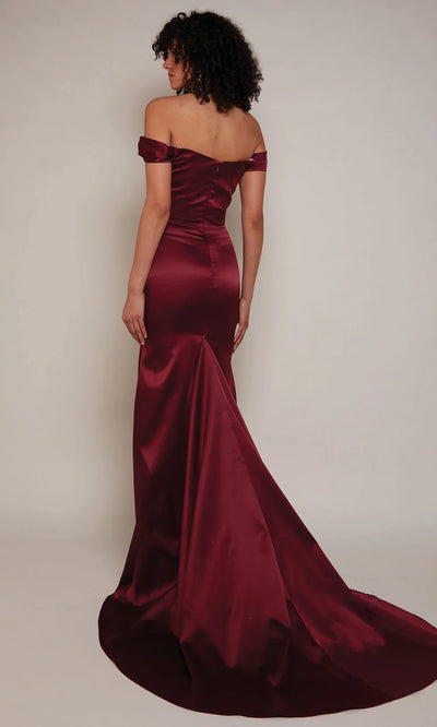 Alyce Paris 7064 - Ruched Waist Duchess Satin Gown Wedding Dresses