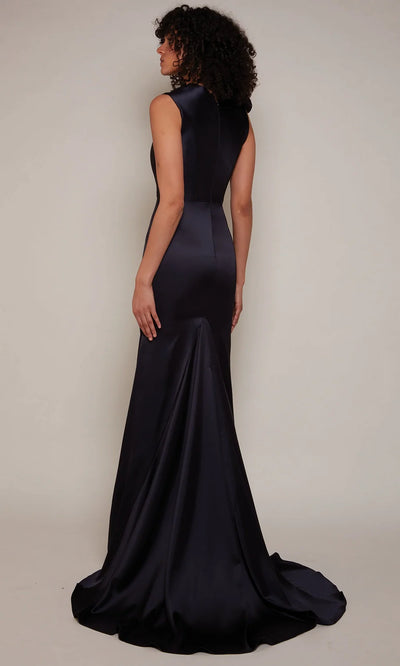 Alyce Paris 7067 - Draped High Neck Satin Gown Evening Dresses
