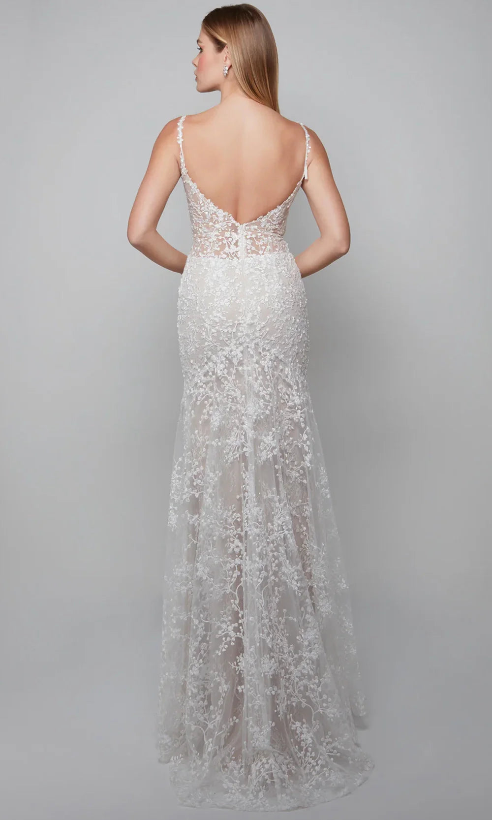 Alyce Paris 7077 - Spaghetti Strap Lace Bodice Bridal Dress Wedding Dresses