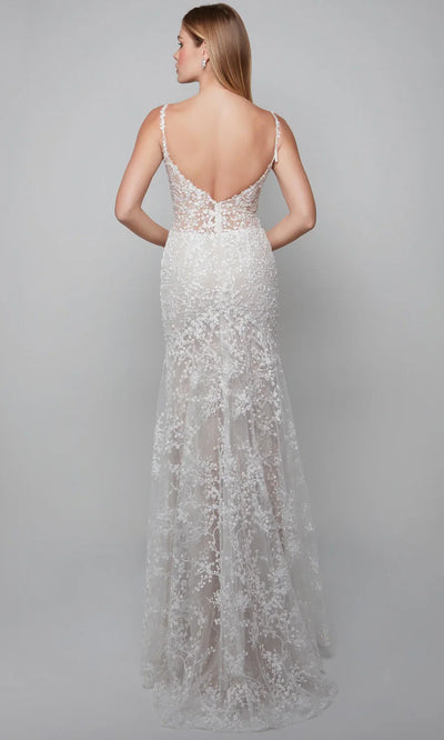Alyce Paris 7077 - Spaghetti Strap Lace Bodice Bridal Dress Wedding Dresses