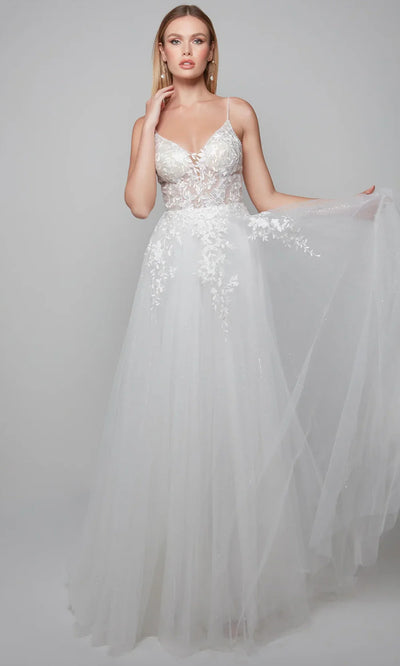 Alyce Paris 7079 - Lace Appliqued Tulle Ballgown Wedding Dresses