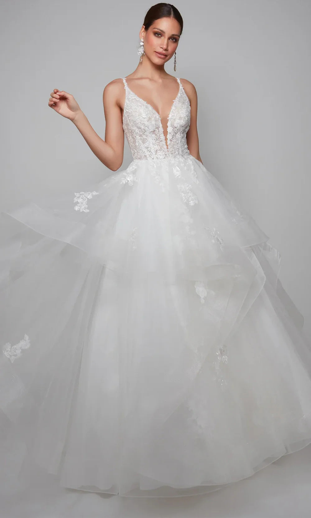 Alyce Paris 7080 - Lace-Up Back Embroidered Tulle Gown Wedding Dresses