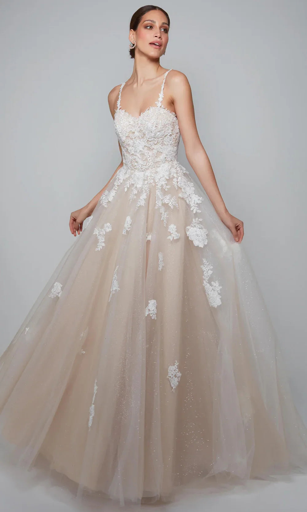 Alyce Paris 7084 - Plunging V-Back Embroidered Dress Wedding Dresses