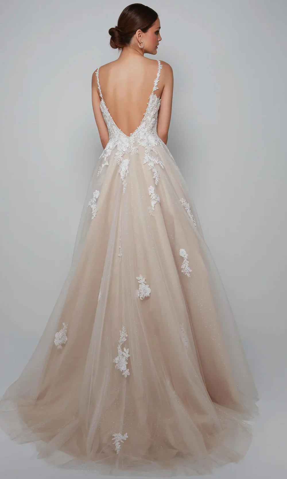 Alyce Paris 7084 - Plunging V-Back Embroidered Dress Wedding Dresses
