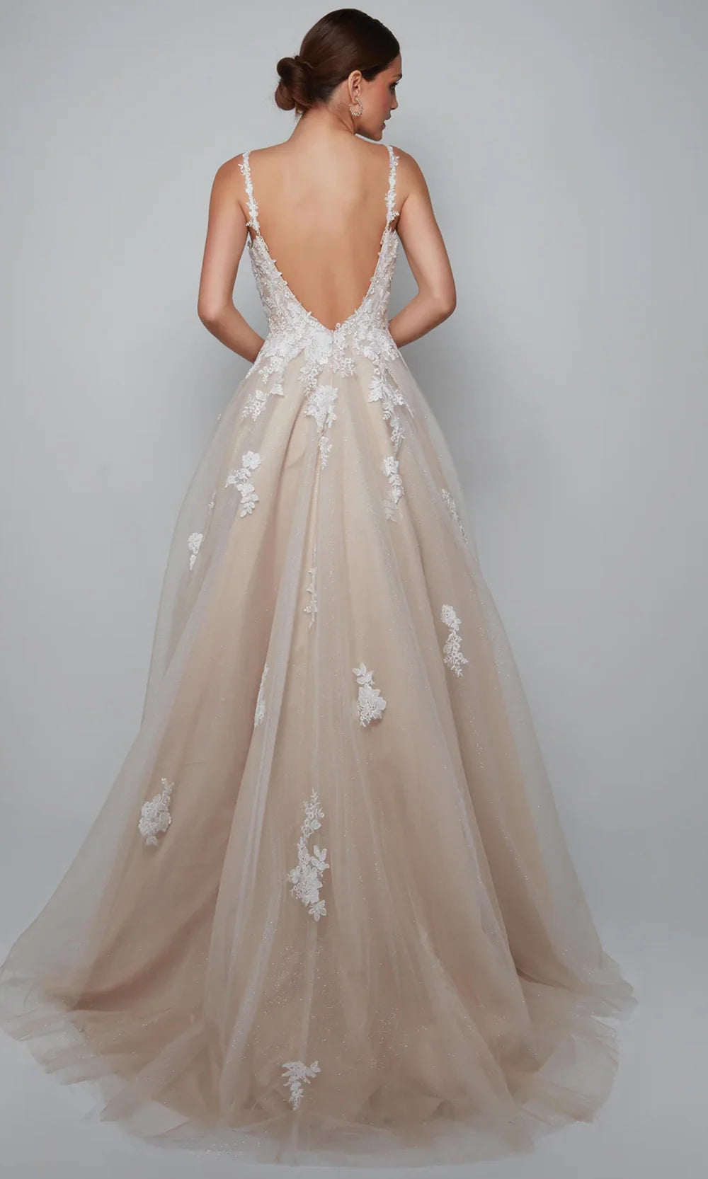 Alyce Paris 7084 - Plunging V-Back Embroidered Dress Wedding Dresses