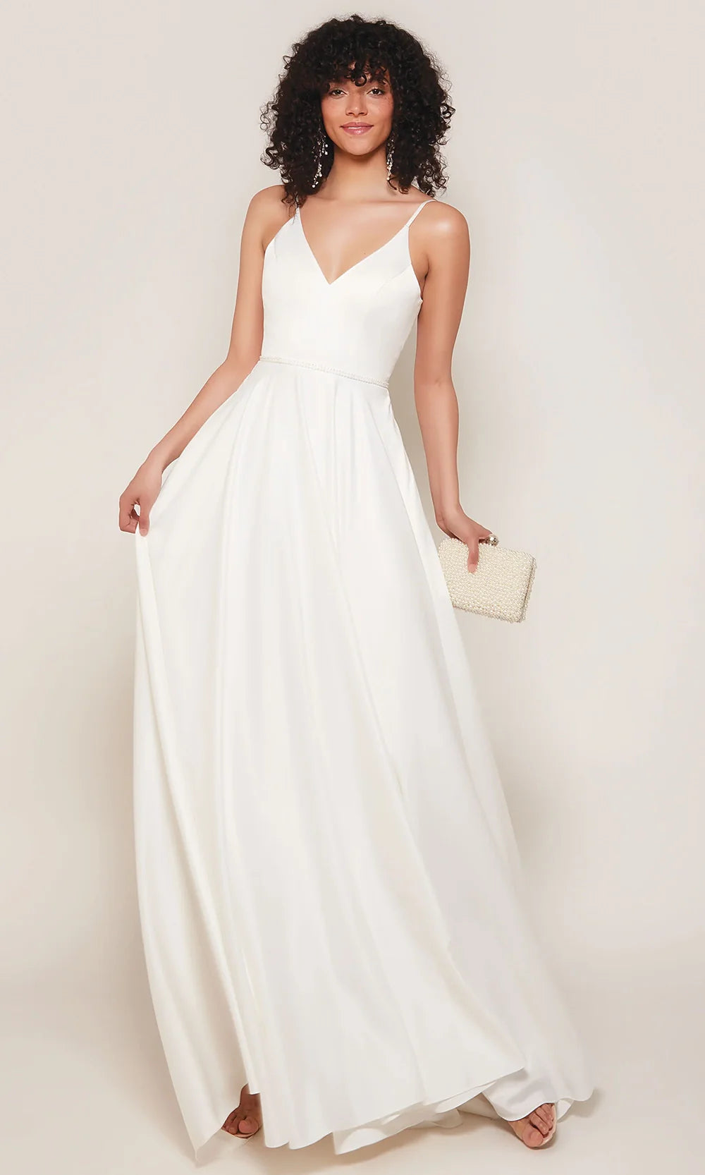 Alyce Paris 7089 - Button Back Spaghetti Strap Bridal Dress Wedding Dresses