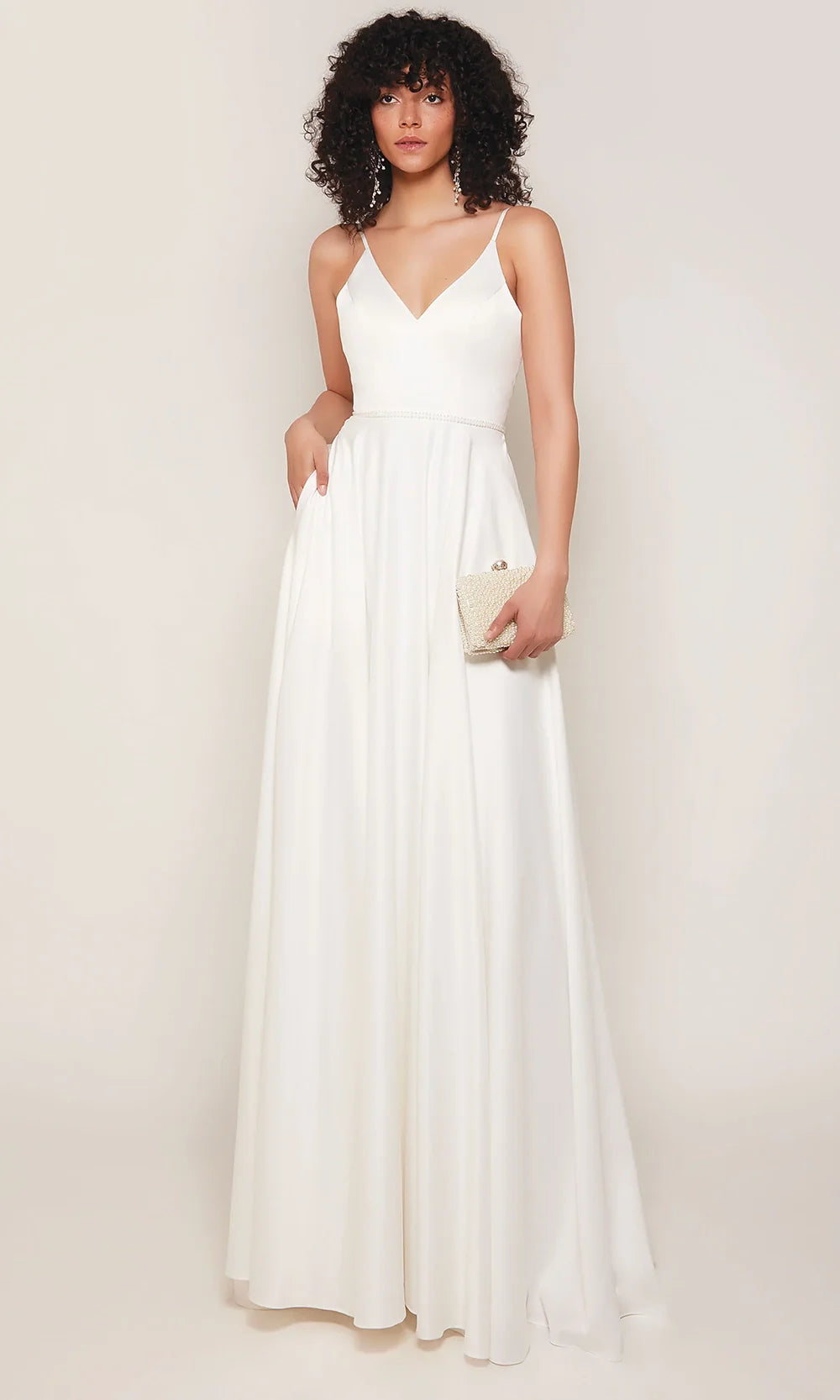 Alyce Paris 7089 - Button Back Spaghetti Strap Bridal Dress Wedding Dresses