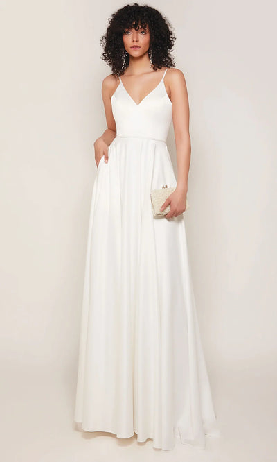 Alyce Paris 7089 - Button Back Spaghetti Strap Bridal Dress Wedding Dresses