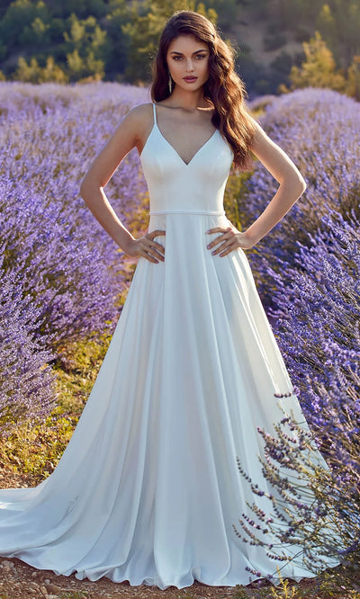 Alyce Paris 7089 - Button Back Spaghetti Strap Bridal Dress Wedding Dresses
