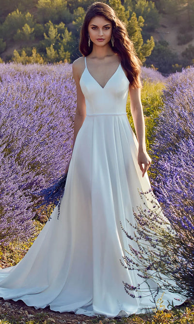 Alyce Paris 7089 - Button Back Spaghetti Strap Bridal Dress Wedding Dresses