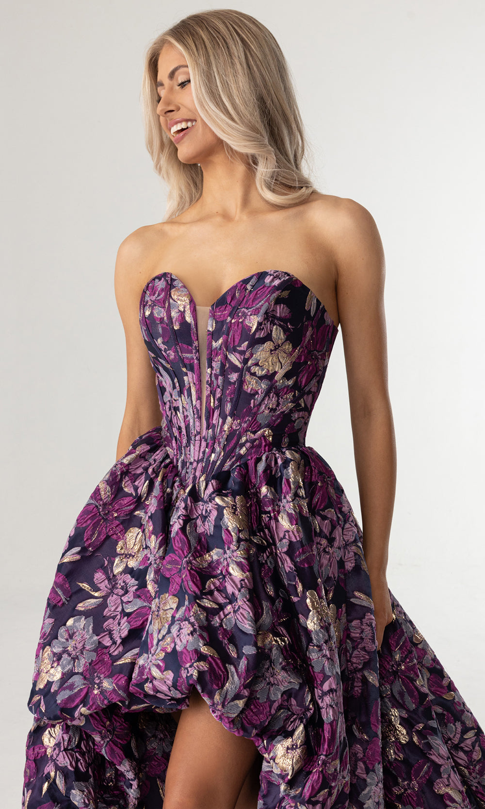 Rachel Allan 70928 - Plunging Sweetheart Bubble A-Line Gown Prom Dresses in Navy