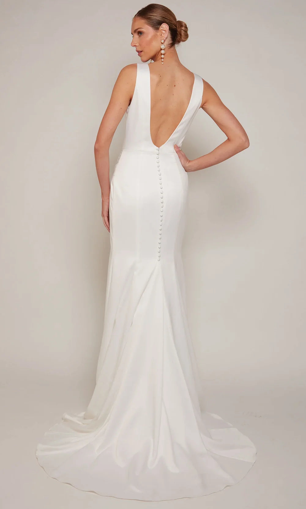 Alyce Paris 7093 - Corset Bodice Sheath Bridal Dress with Slit Wedding Dresses