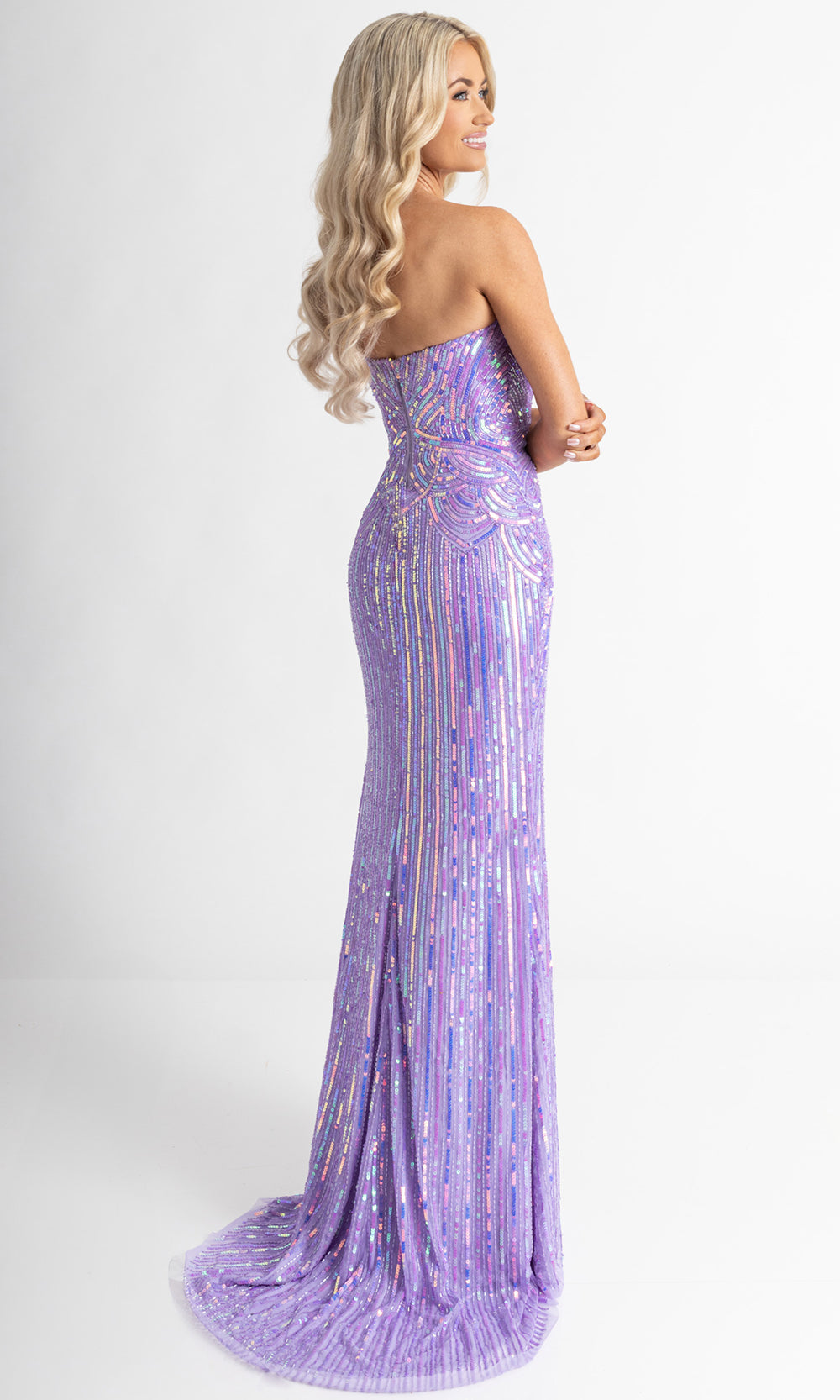 Rachel Allan 70948 - Embellished Strapless Sheath Prom Gown Prom Dresses in Lilac