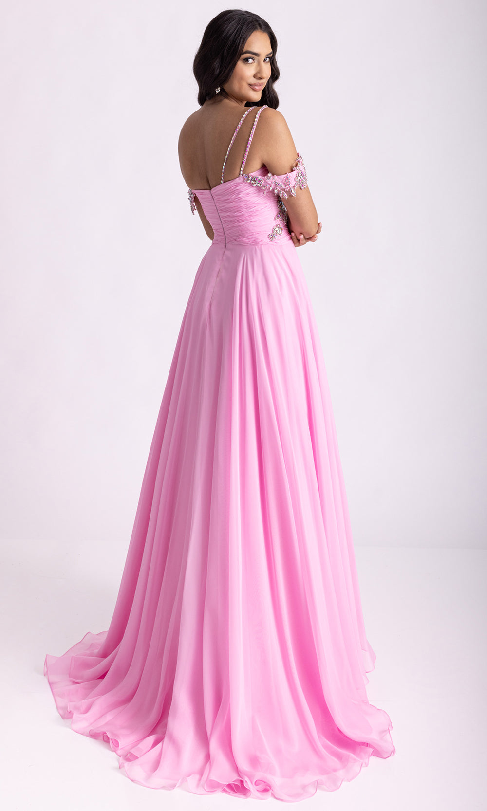 Rachel Allan 70951 - Ruched Detail Plunging Sweetheart A-Line Gown Prom Dresses in Pink