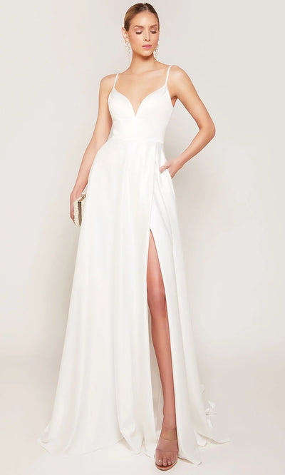 Alyce Paris 7095 - A-line Silhouette Sleeveless Bridal Gown Wedding Dresses