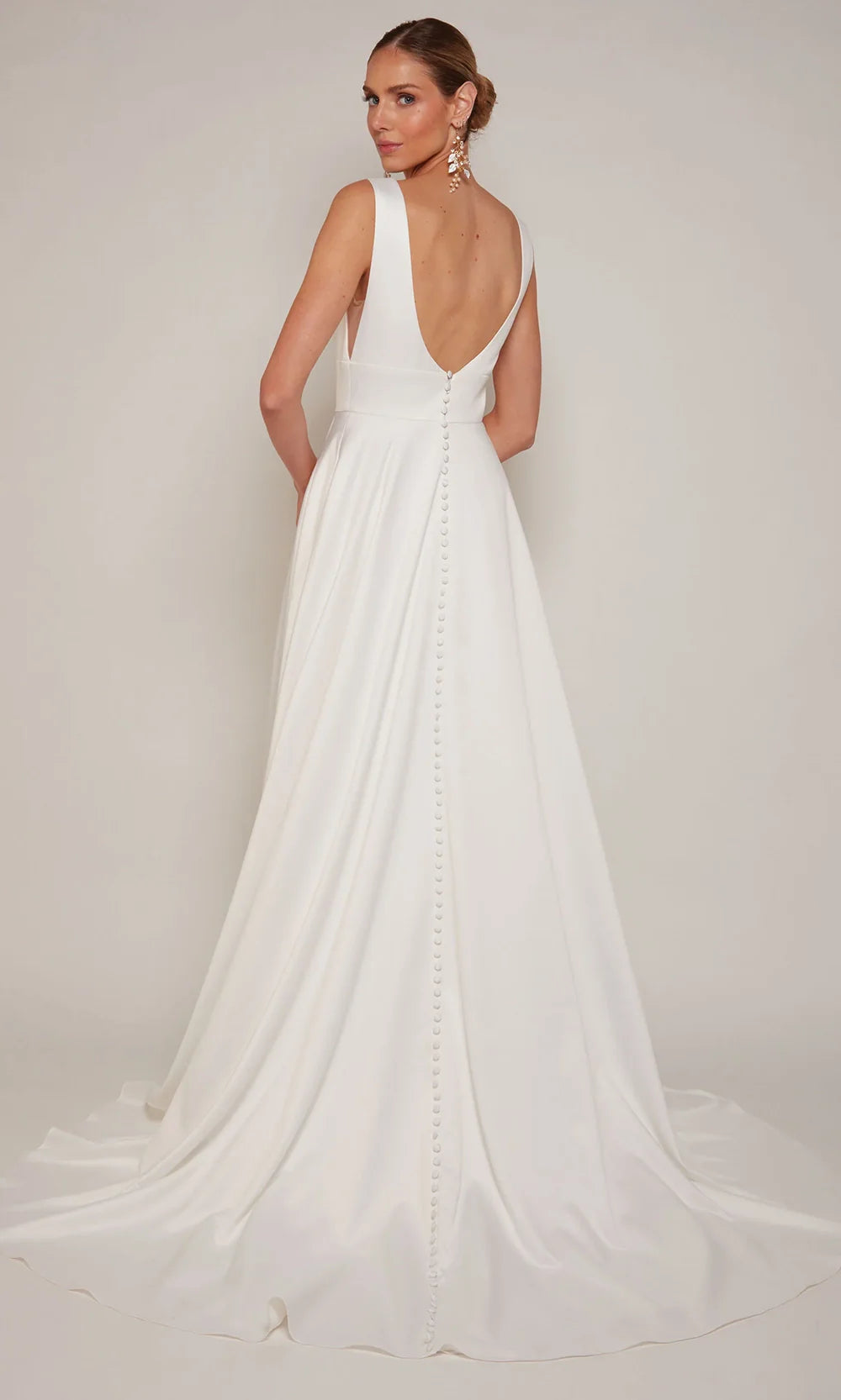 Alyce Paris 7096 - Button Back High Slit Bridal Dress Wedding Dresses