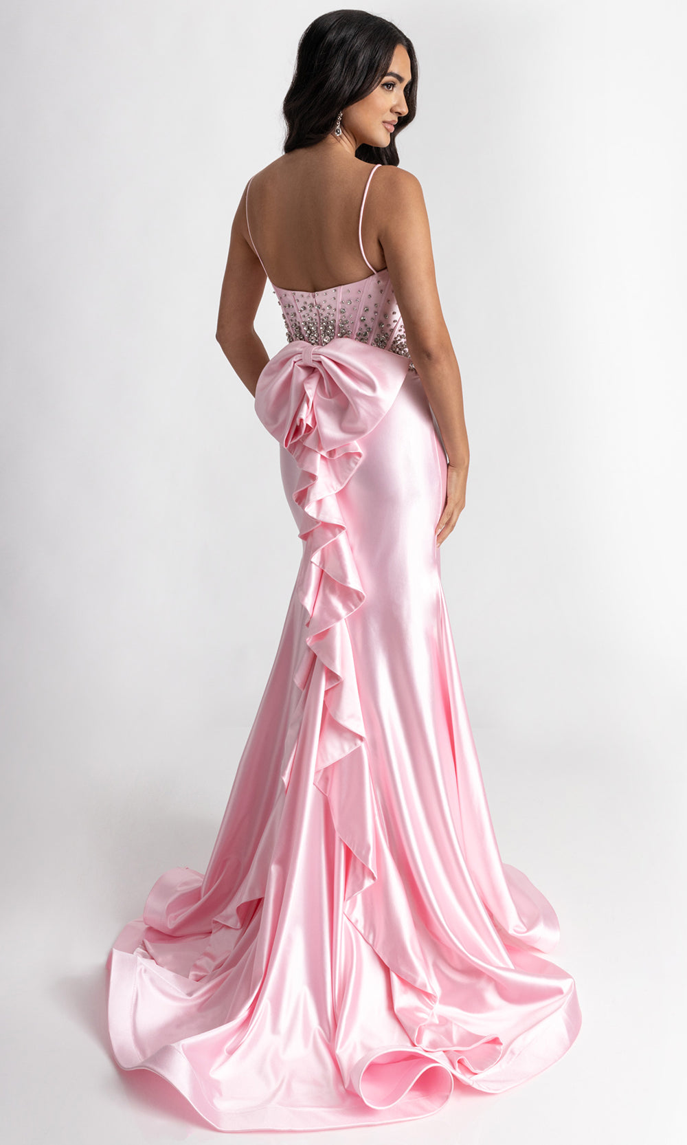 Rachel Allan 70971 - Beaded Bustier Sleeveless Fitted Gown Prom Dresses in Pink