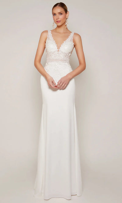 Alyce Paris 7097 - Lace Bodice Sleeveless Dress with Overskirt Wedding Dresses