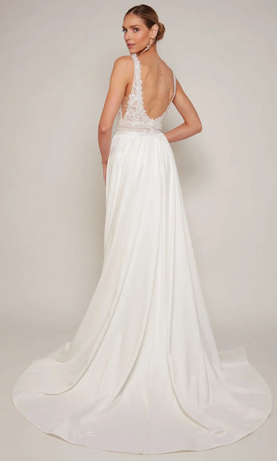 Alyce Paris 7097 - Lace Bodice Sleeveless Dress with Overskirt Wedding Dresses