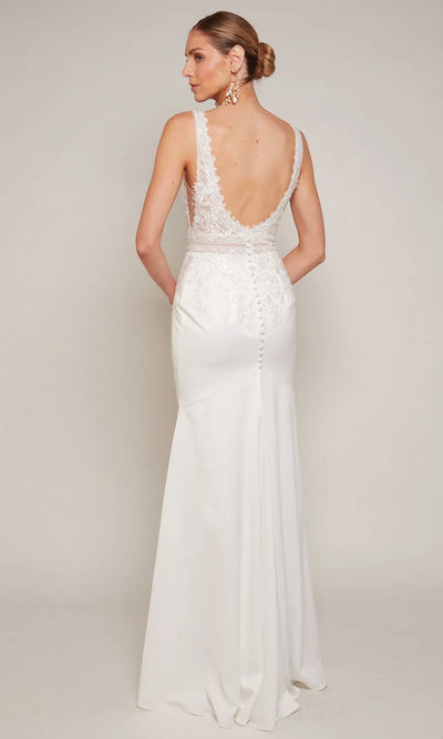 Alyce Paris 7097 - Lace Bodice Sleeveless Dress with Overskirt Wedding Dresses