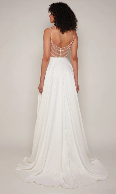 Alyce Paris 7099 - Illusion Scoop Back Embellished Bridal Dress Wedding Dresses