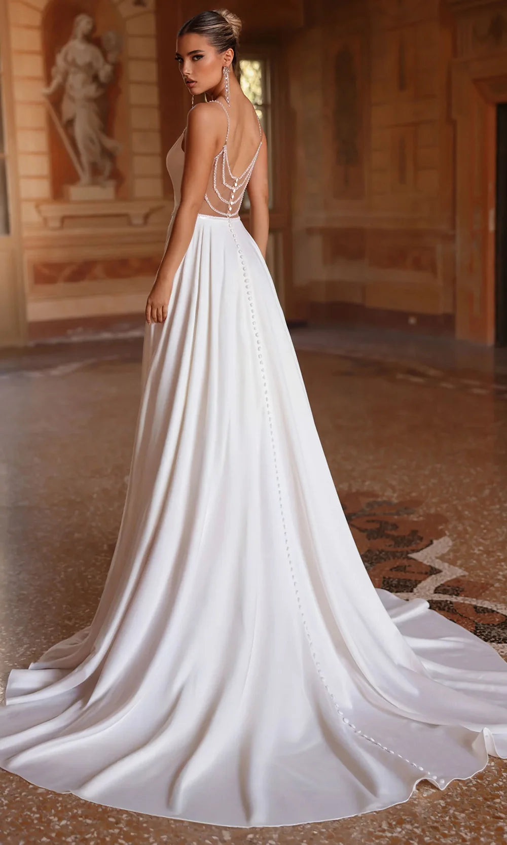Alyce Paris 7099 - Illusion Scoop Back Embellished Bridal Dress Wedding Dresses