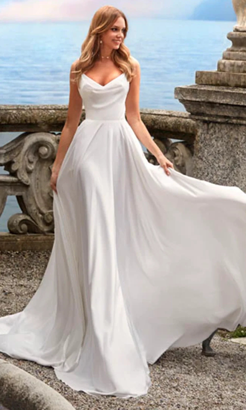 Alyce Paris 7100 - Spaghetti Strap Open Back Bridal Gown Wedding Dresses